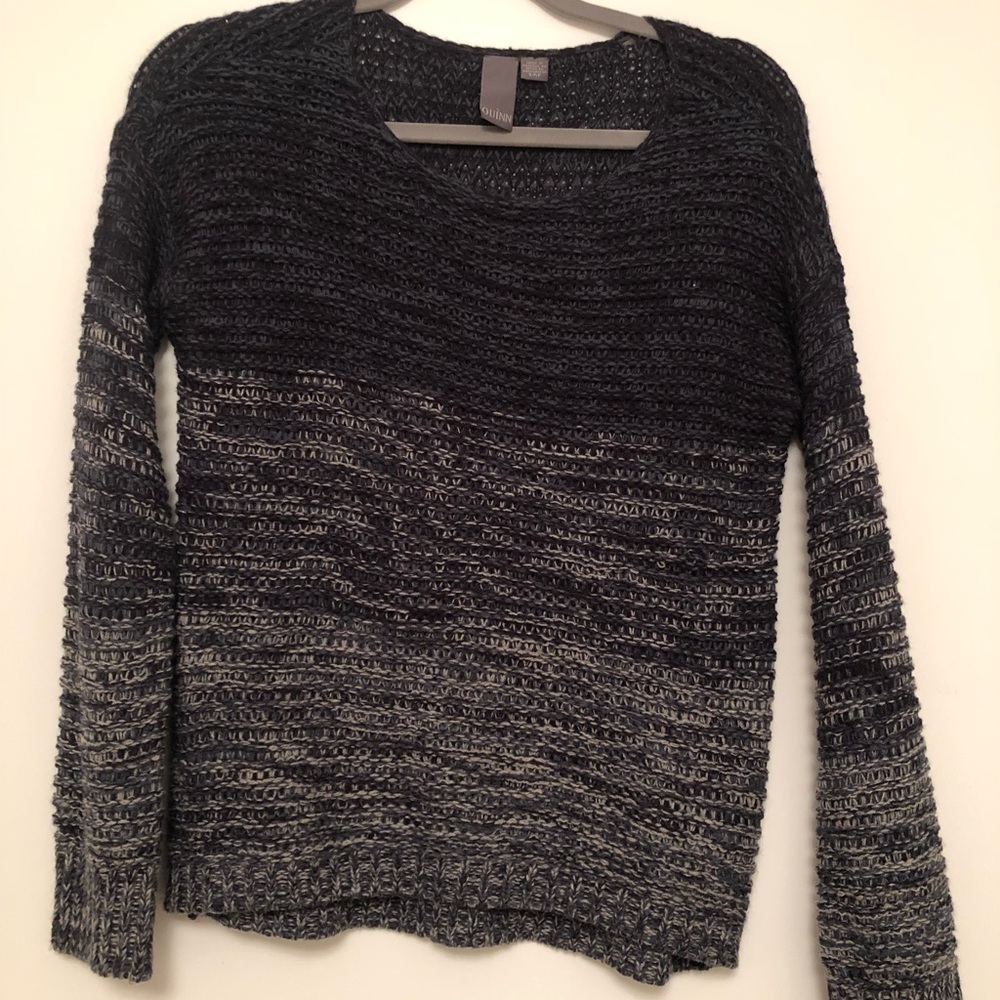 Blue and white sweater